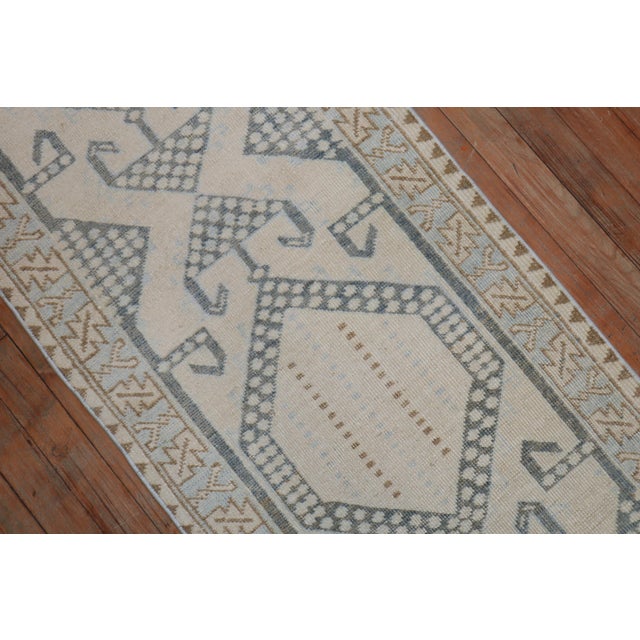 1940s Narrow Neutral Color Persian Runner, Mid-20th Century For Sale - Image 5 of 18