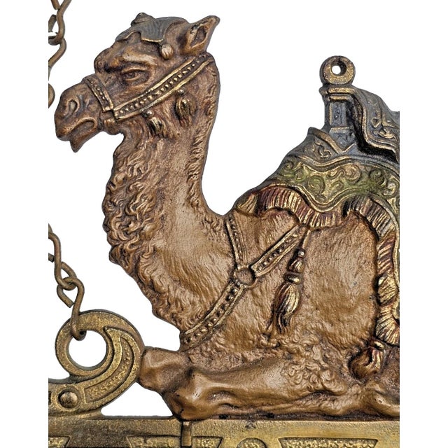 Metal Antique 1910s Hanging Cast Iron Camel Pipe Rack by Cjo Judd For Sale - Image 7 of 13