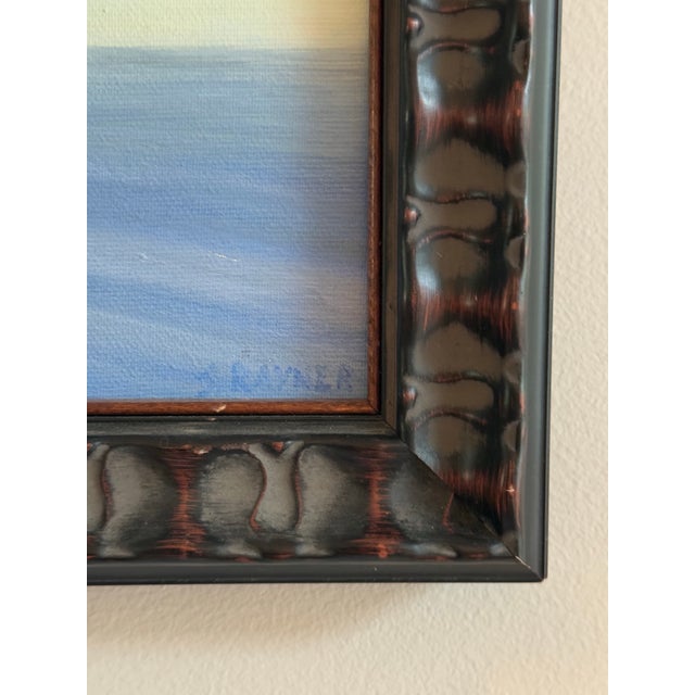 Original Signed Coastal Landscape Oil Painting For Sale In Chicago - Image 6 of 8