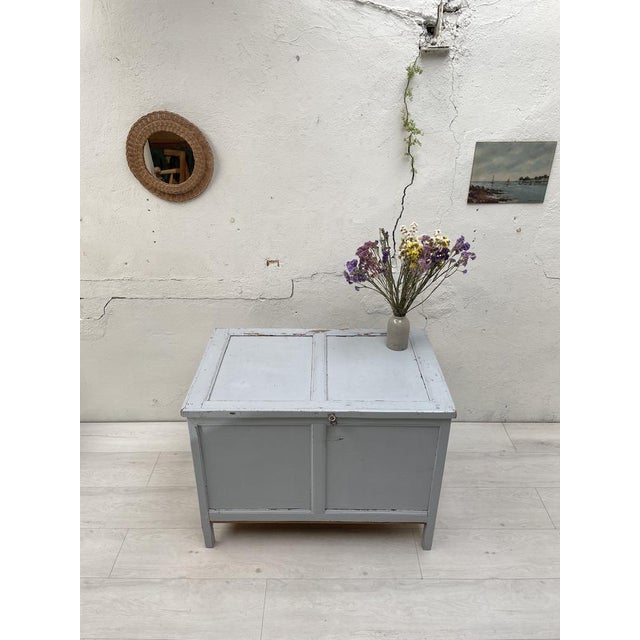 Vintage Painted Wooden Chest For Sale - Image 5 of 18