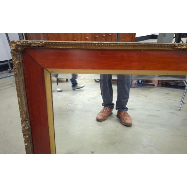 Early 20th Century Early 20th Century Federal Style Cherry and Gilt Metal Mirror For Sale - Image 5 of 7