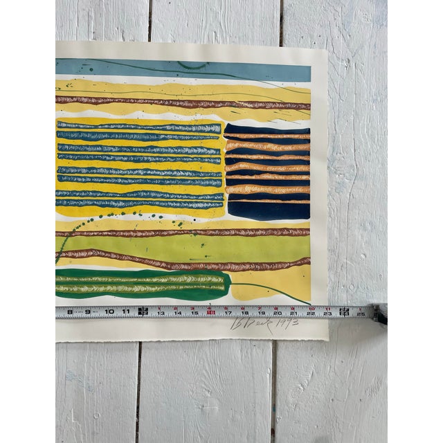 Paper Barbara Beck 1993 Abstract Painting on Paper - Signed/Dated/Unframed For Sale - Image 7 of 7