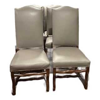 Vintage French Set of (6) Os De Mouton Dining Chairs For Sale