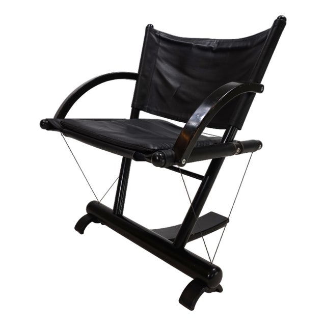 Vintage String Leather Lounge Chair from Weishäupl Werkstätten, 1980 For Sale