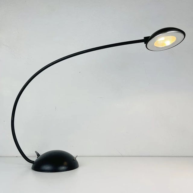 Italian Black Desk Lamp by C. Zaffaroni Turate, 1980s For Sale - Image 10 of 13