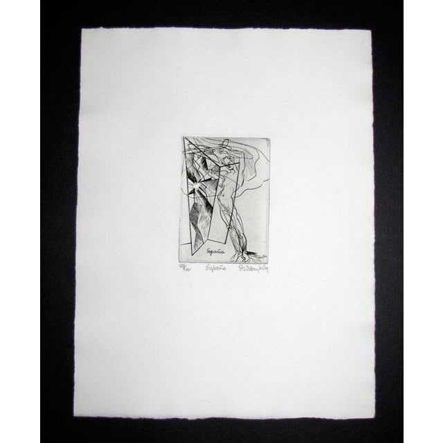 1970s Modern Stanley Hayter Etching W/Archival Frame For Sale - Image 5 of 7