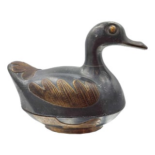 Vintage Duck Jewelry Container, 1950s For Sale