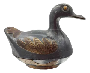 Vintage Duck Jewelry Container, 1950s