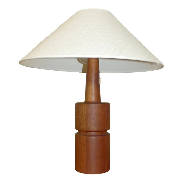 Domus Table Lamp in Teak, 1960s For Sale