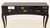 Boca do Lobo "York" Black Lacquered Console Table, the separate gray glass top with drawers with gilt brass handles above...