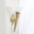 Pair of Neoclassical Antique Brass Torch Form Sconces With Frosted Glass Shades For Sale - Image 13 of 14