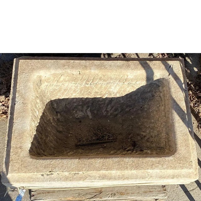 French Bourguignon Stone Jardiniere For Sale - Image 4 of 12