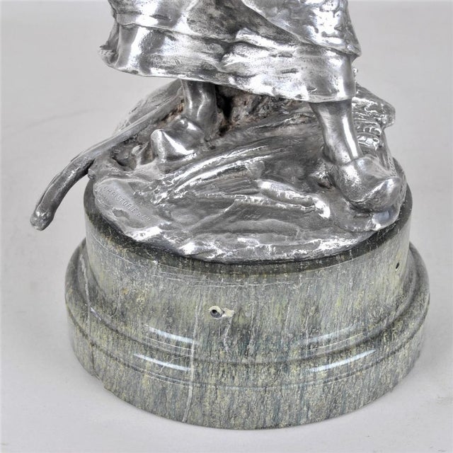 Silver R Rozet, Agricultural Trophy, Early 20th Century, Silvered Christofle Bronze For Sale - Image 8 of 18