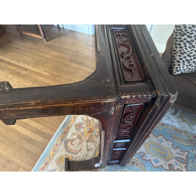 1880’s Chinese Kang Table With Original Lacquer Finish Sourced by Brown and Kobayashi For Sale In San Francisco - Image 6 of 11