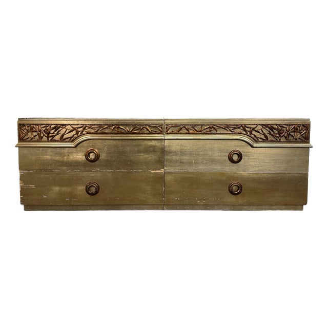 James Mont 2 Piece Bamboo Dresser For Sale