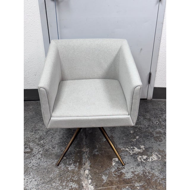 Textile Vig Furniture Riaglow Contemporary Light Grey Fabric Dining Chair For Sale - Image 7 of 12