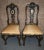 Antique Walnut Dining Chairs Italian Venetian Reverse Painted Glass Pair 1910s For Sale - Image 12 of 12