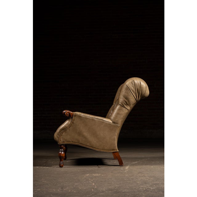 Mid 20th Century Vintage Tufted Sleepy Hollow Armchair in Beige For Sale - Image 5 of 13