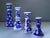 Ceramic Vintage Blue & White Patterned Candlesticks- Set of 4 For Sale - Image 7 of 11