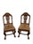 Handsome set of four Dutch Chippendale-style dining side chairs featuring richly carved fruitwood-tone frames, tobacco-...