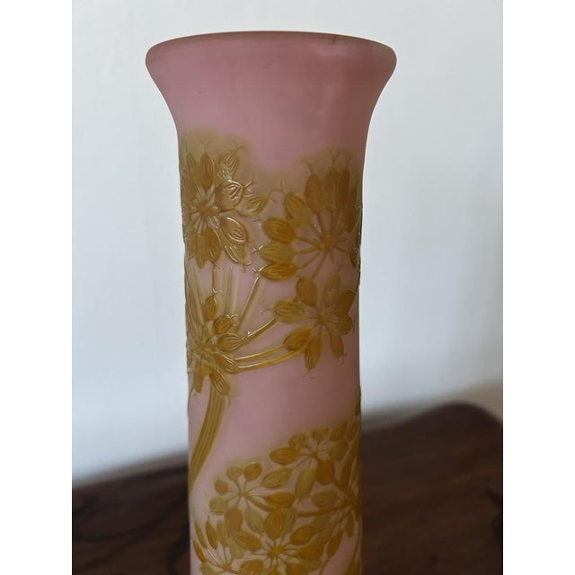 Vintage Art Nouveau Glass Vase from Emile Gallé, 1890s For Sale - Image 10 of 18