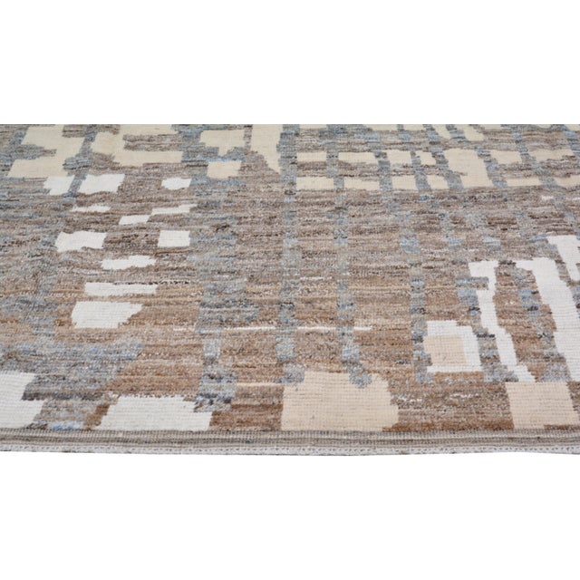 Moroccan Hand Knotted Wool Rug, 9'x12'6" For Sale - Image 4 of 6