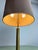 Gold Hollywood Regency Brass Column Table Lamp attributed to Maison Jansen France, 1970s For Sale - Image 8 of 15