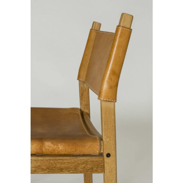 Wood Oak & Leather Chair by Kurt Østervig for Sibast For Sale - Image 7 of 9