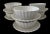 Japanese Japanese Chinese Asian Ceramic Porcelain Summer Rice Soup Bowls Plates Saucer Flower Shape White - Set of 6 For Sale - Image 3 of 11