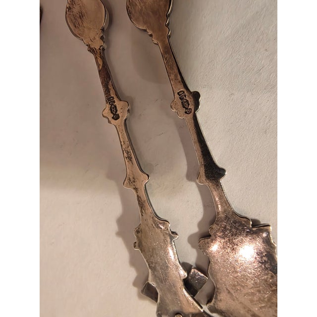1940s Dutch Silverplated Six Piece Serving Set For Sale - Image 9 of 12