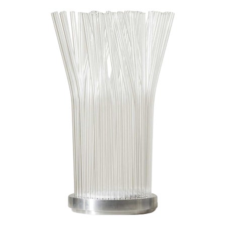 Borosilicate Glass & Aluminum Fluxus-E Table Lamp by Paolo Ulian, Italy For Sale