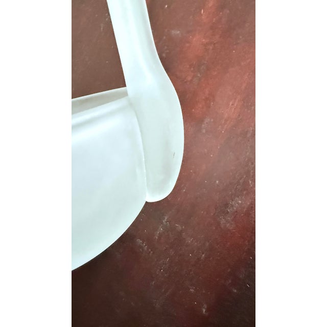 Vintage Postmodern Glass Punch Bowl Set With Frosted Accents, Handles, and Ladle - 10pcs For Sale - Image 16 of 16