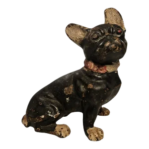 Cast Iron French Bulldog Doorstop, in the Style of Hubley C.1910-1940