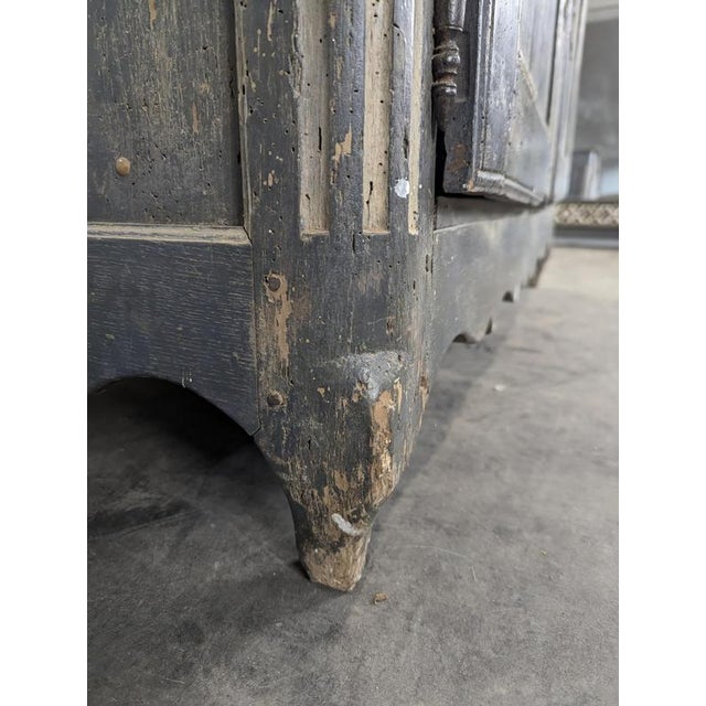 Louis XV Style Buffet in Black Patinated Oak For Sale - Image 9 of 11