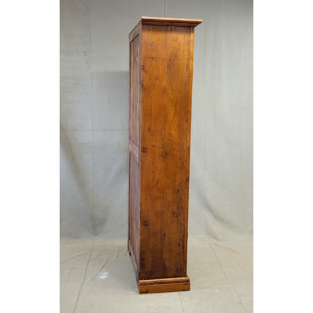 Antique French Rustic Pine and Cherry Wood Cupboard For Sale - Image 9 of 11