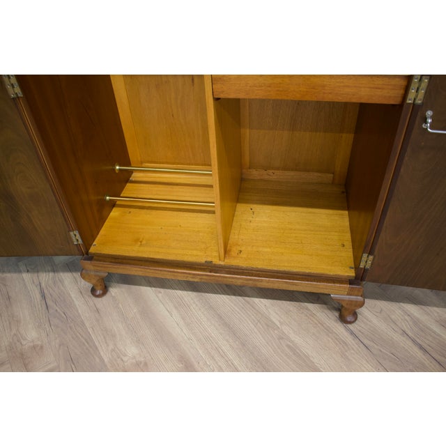 Brown Art Deco Walnut Compactum Wardrobe, 1930s For Sale - Image 8 of 11