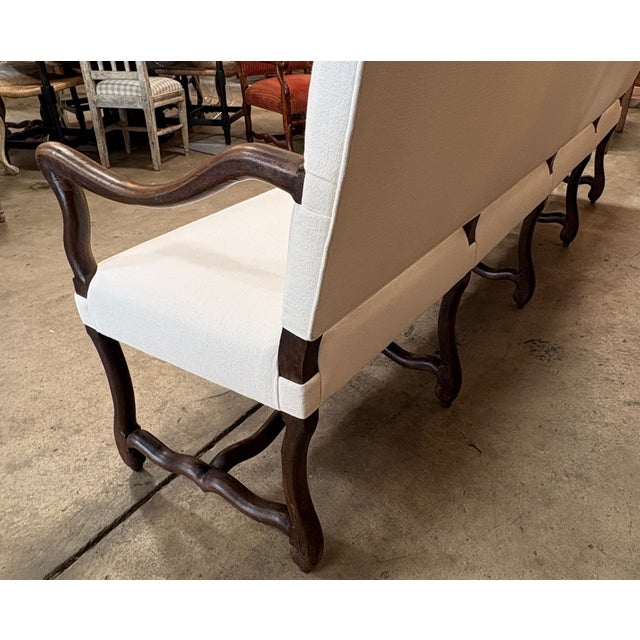 Early 20th Century Louis XIV Style French Walnut Os De Mouton Sofa For Sale - Image 4 of 11