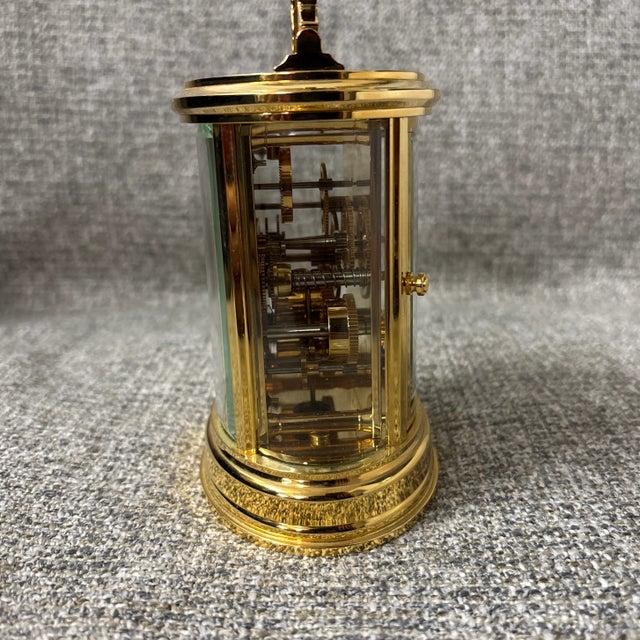 Mappin & Webb Early 20th Century Mappin & Webb Brass Clock For Sale - Image 4 of 8