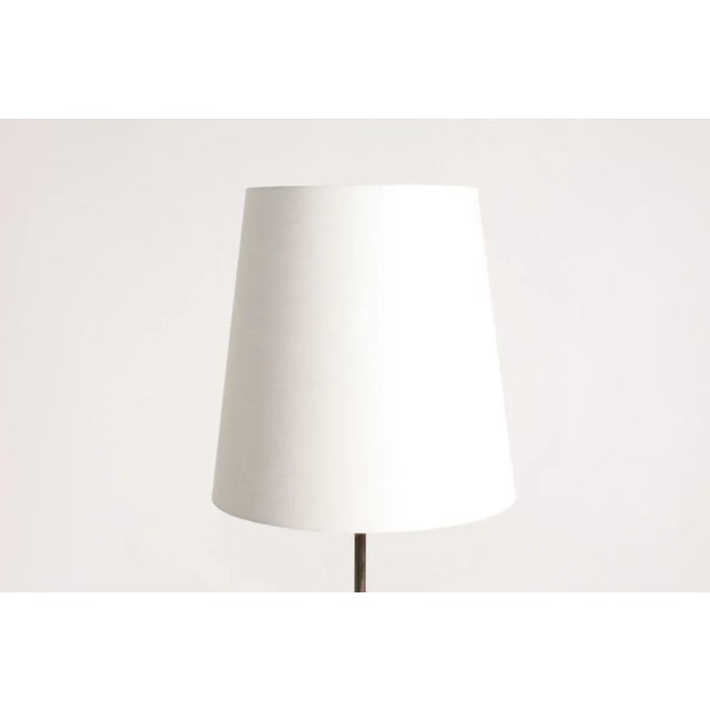 Floor lamp in brass with enamel, designed and made in Denmark, 1960s. Great original condition. European Plug (up to...