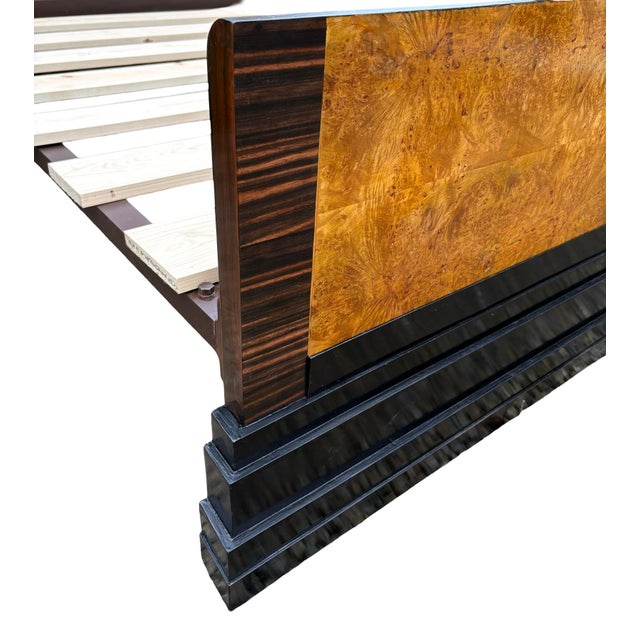 Black Art Deco Queen Size Bed, 1930s For Sale - Image 8 of 10