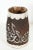 1940s Antique Brown and Ivory Hand-Crafted Moroccan Ceramic Vase.Very decorative chiseled small brown and ivory cor...