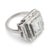 Contemporary 1950s Mid Century Gia 2.72 Carat Emerald Cut Diamond Platinum Cocktail Ring, Size 7.5 For Sale - Image 3 of 5