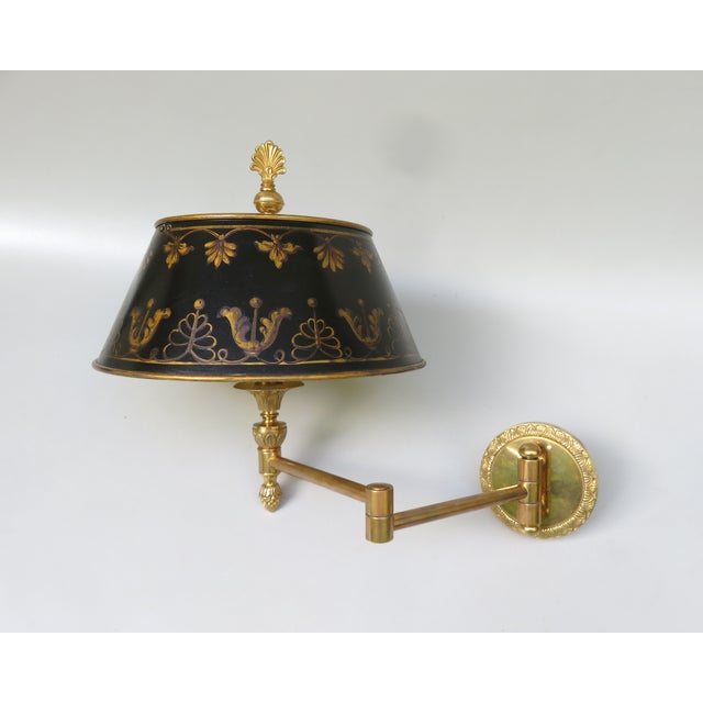 Brown Bouillotte Wall Lights in Bronze Gilded, France, 1970s, Set of 2 For Sale - Image 8 of 18