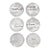 1950s Italian Porcelain Bucciarelli Milano Coasters - Set of 6 For Sale