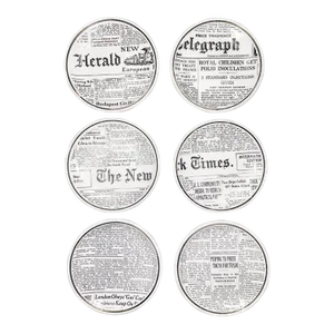 Italian Porcelain Bucciarelli Milano Coasters- Set of 6