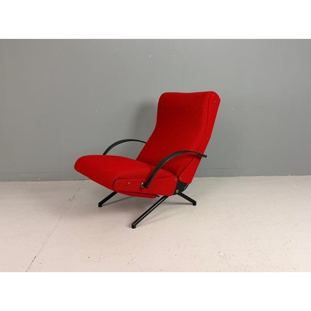 Red P40 Lounge Chair by Osvaldo Borsani for Tecno, 1950 For Sale - Image 3 of 17
