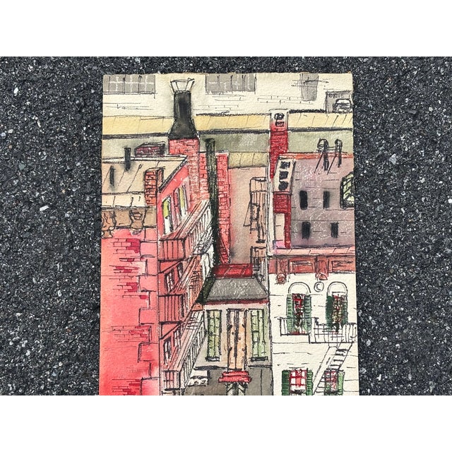 Mid 20th C. Original on Paper - Rooftop Artists - 51 St E. Craft Students League For Sale - Image 6 of 9