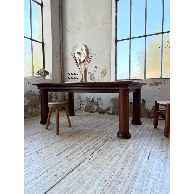 Wood Oak Dining Table by Charles Dudouyt, 1940s For Sale - Image 7 of 18