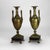 Pair of Antique Classical Bronze & Slate Garnitures Urns C1890 For Sale - Image 4 of 8