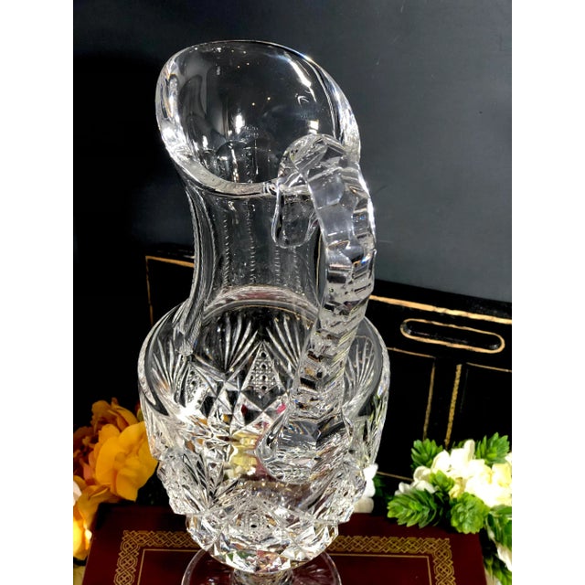 Early 20th Century Antique St Louis Florence Cut Crystal Tall Water Pitcher For Sale - Image 5 of 10
